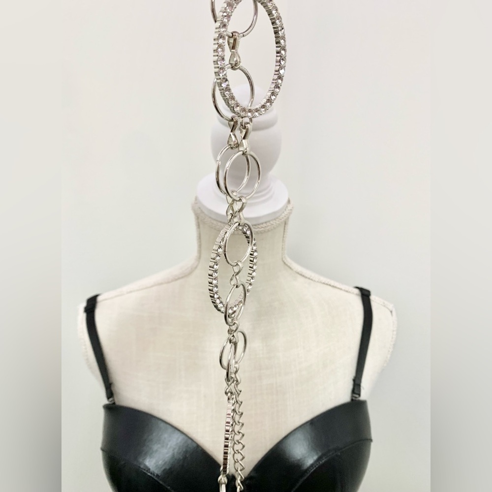 Rhinestone Metal Chain Belt - Large - Picture 2 of 7